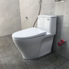 Bồn cầu INAX 1 khối AC989 Aqua Ceramic nắp êm