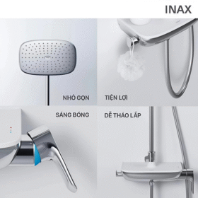 Ảnh Vòi sen tắm cây INAX BFV-615S-8C nóng lạnh Aqua Power