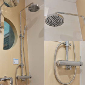 Ảnh thực tế Vòi sen cây tắm INAX BFV-70S nóng lạnh tay sen cách điệu