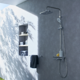 Ảnh thực tế vòi sen cây tắm INAX BFV-635S nóng lạnh Aqua Power