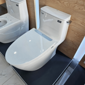 ảnh thật tế Bồn cầu INAX AC-912+CW-S32VN nắp rửa cơ xả gạt