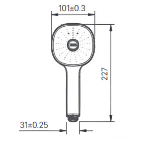Bản vẽ kích thước tay sen tắm INAX BFSC7