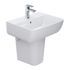 Chậu Rửa Lavabo Inax AL-312V Treo Tường Kèm Chân Chậu Ngắn L-298VC