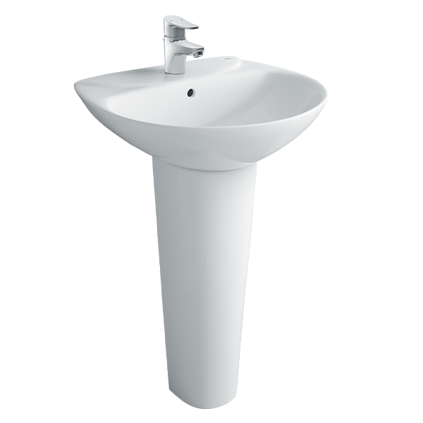 Chậu Rửa Lavabo Inax L-285V Treo Tường Kèm Chân Chậu L-288VD Đặt Sàn
