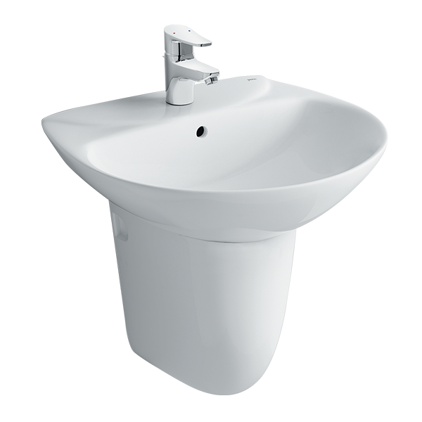 Chậu Rửa Lavabo Inax L-285V Treo Tường Kèm Chân Chậu Ngắn L-288VC