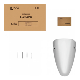 Hộp sản phẩm Chậu Rửa Lavabo Inax L-284V Treo Tường Kèm Chân Chậu Ngắn L-284VC - 2