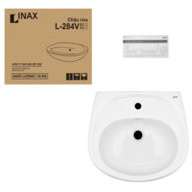 Hộp sản phẩm Chậu Rửa Lavabo Inax L-284V Treo Tường Kèm Chân Chậu Ngắn L-284VC