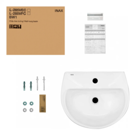 Hộp sản phẩm chậu lavabo INAX L285V và chân chậu L288VC