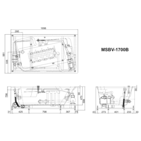 Bản vẽ kích thước bồn tắm INAX MSBV-1700B
