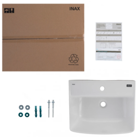 Hộp sản phẩm Chậu rửa lavabo INAX L-312V treo tường lớn 530 x 435mm