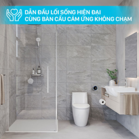 Ảnh thực tế Bồn cầu 1 khối INAX ACT-902VN xả cảm ứng không chạm Aqua Ceramic (ACT902VN)-4