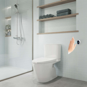Ảnh thực tế Bồn cầu 2 khối INAX ACT-602VN xả cảm ứng không chạm Aqua Ceramic (ACT602VN)
