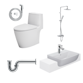 Combo thiết bị vệ sinh INAX AC-902VN bộ sưu tập S200 sang trọng