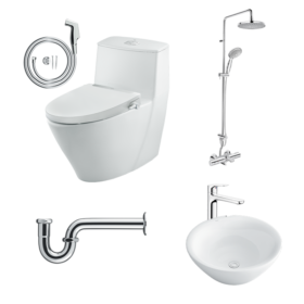 Combo thiết bị vệ sinh INAX AC-919R nắp rửa cơ CW-S32VN mã số P2 (Premium 2)