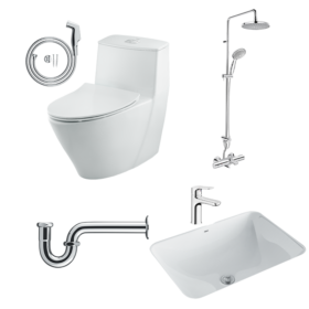 Combo thiết bị vệ sinh INAX AC-919VRN mã số P1 cao cấp (Premium 1)