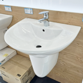 Ảnh thật Chậu rửa lavabo treo tường kèm chân ngắn L-288V L-288VC INAX