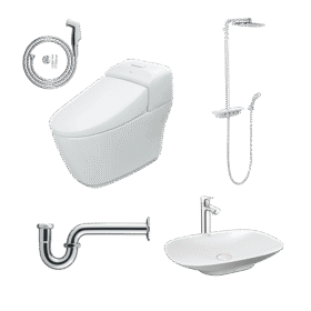 Combo thiết bị vệ sinh INAX AC-1032VN cao cấp Signature 1