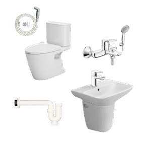 Combo thiết bị vệ sinh INAX AC-602VN mã số C4 tối ưu (Classic 4)