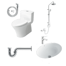 Combo thiết bị vệ sinh INAX AC-900VRN mã số M4 phong cách (Modern 4)