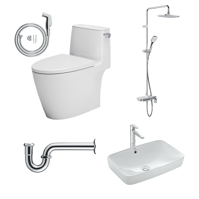 Combo thiết bị vệ sinh INAX AC-912VN xả gạt mã số P3 (Premium 3)