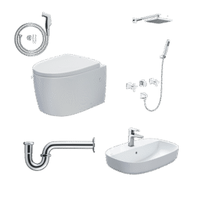 Combo thiết bị vệ sinh INAX AC-952VN Signature 2 âm tường đẳng cấp